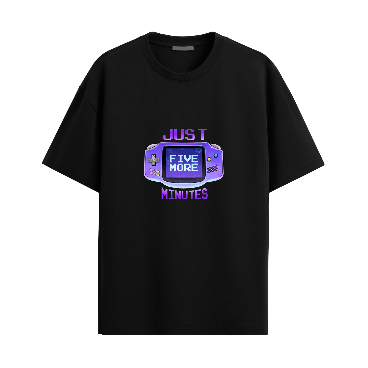 Five More Minutes ( Gaming ) - Black Oversized Tshirt