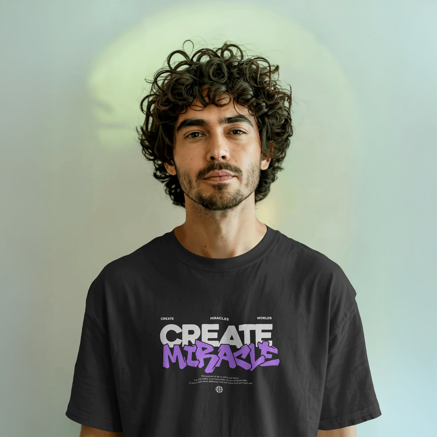 Create Miracle - Black Oversized Tshirt