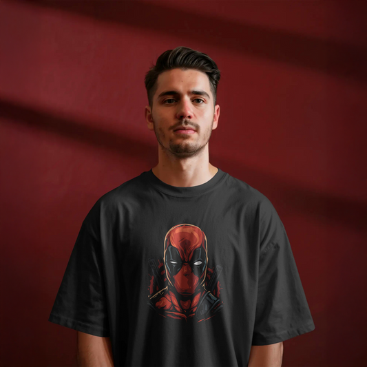 Deadpool - Black Oversized Tshirt
