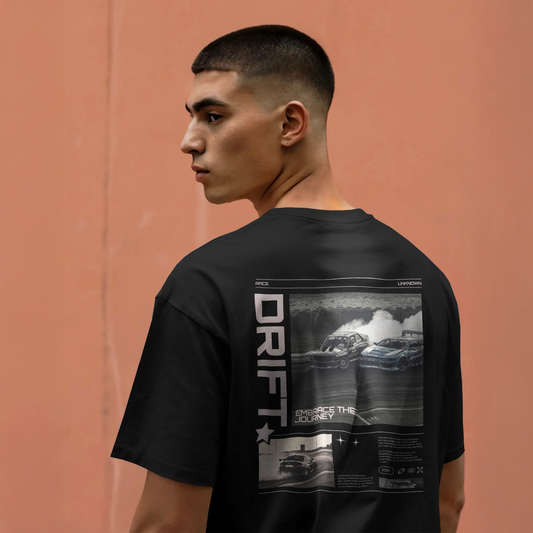 Drift - Black Oversized Tshirt