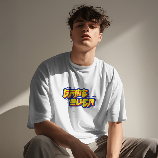 Gameover - White Oversized Tshirt