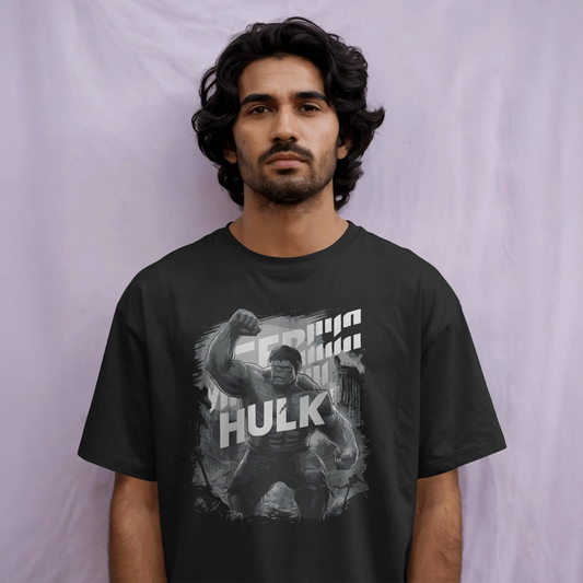 Hulk - Black Oversized Tshirt