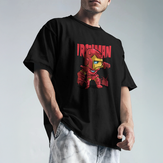Iron Man - Black Oversized Tshirt