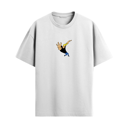 Johny Bravo - White Oversized Tshirt