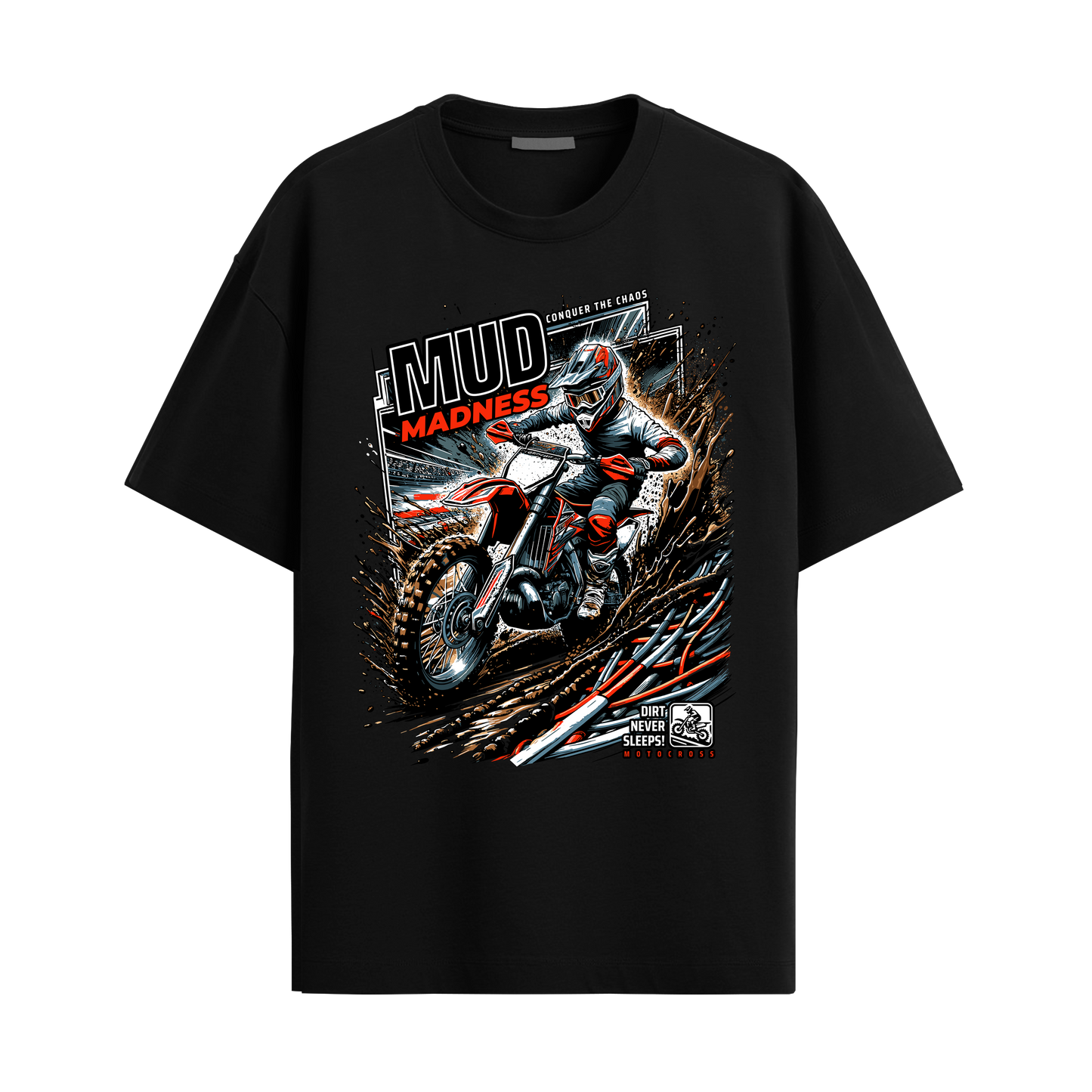 Mud Madness - Black Oversized Tshirt