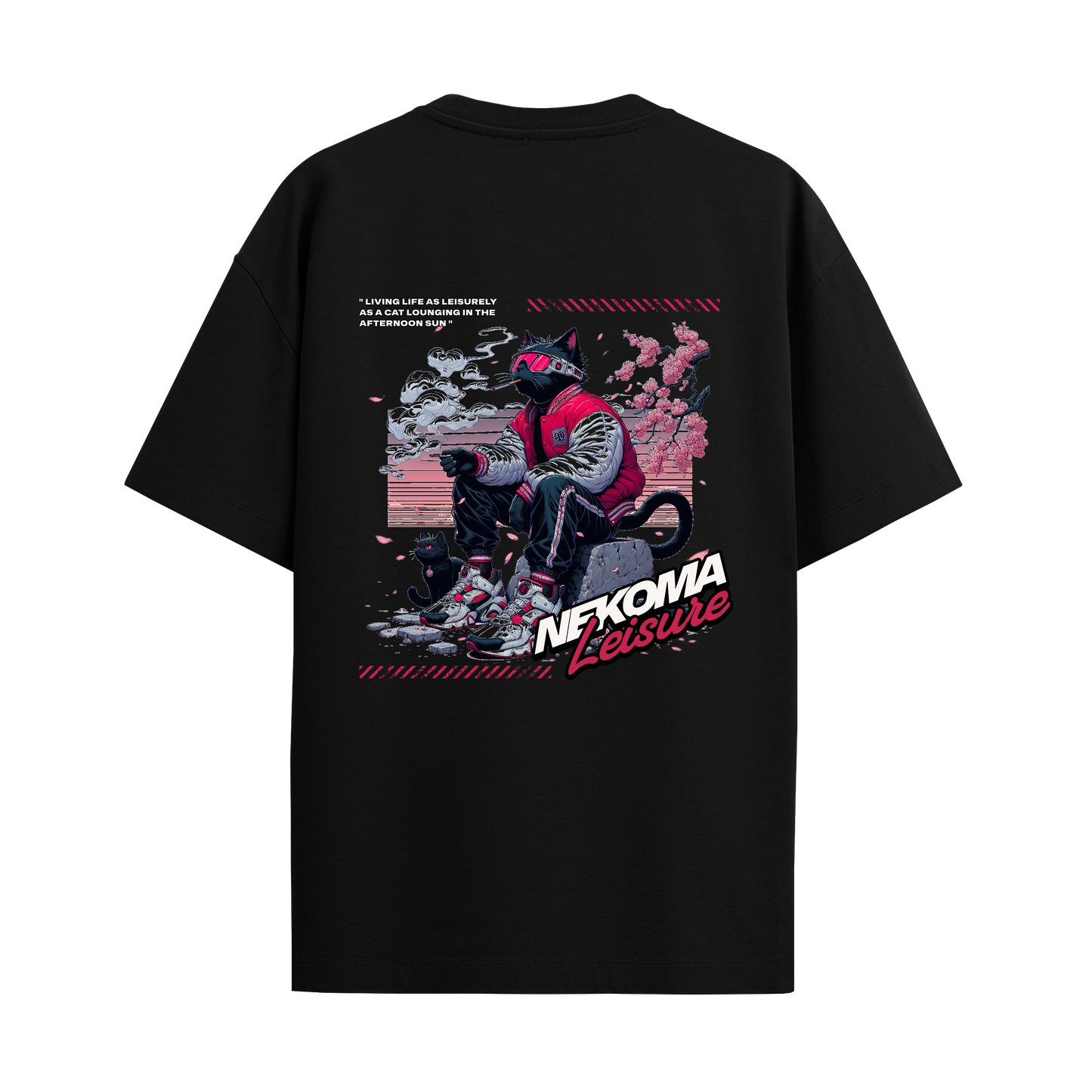 Nekoma - Black Oversized Tshirt