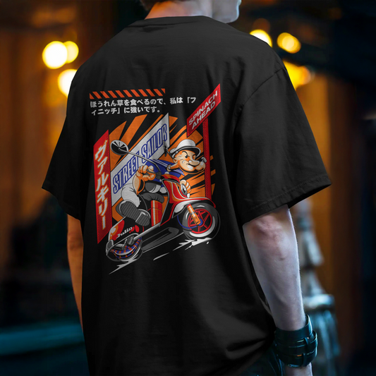 Popoye - Black Oversized Tshirt