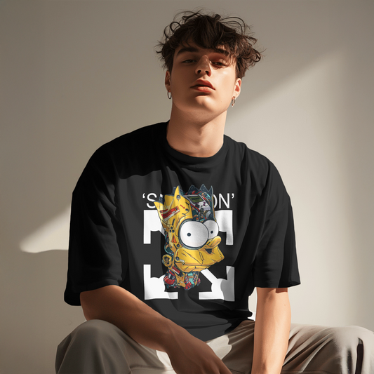 Simpson - Black Oversized Tshirt