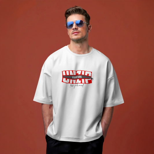 Unzip - White Oversized Tshirt