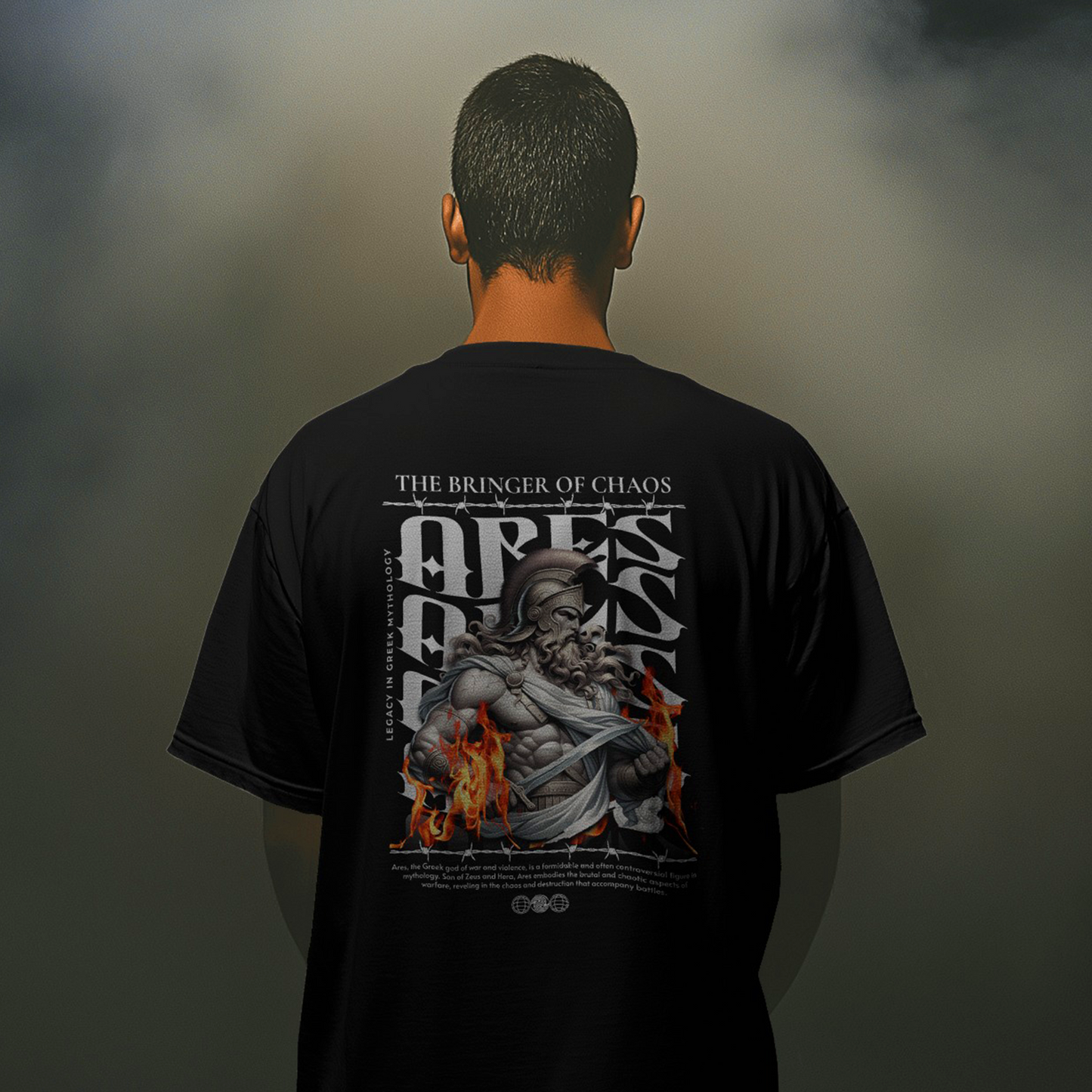 Ares - Black Oversized Tshirt