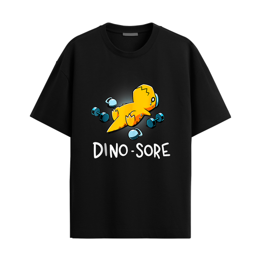 Dino-Sore - Black Oversized Tshirt