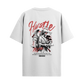 Hustle - White Oversized Tshirt