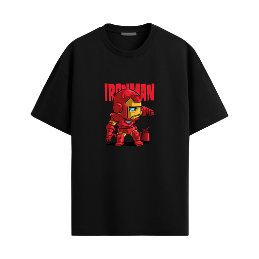 Iron Man - Black Oversized Tshirt