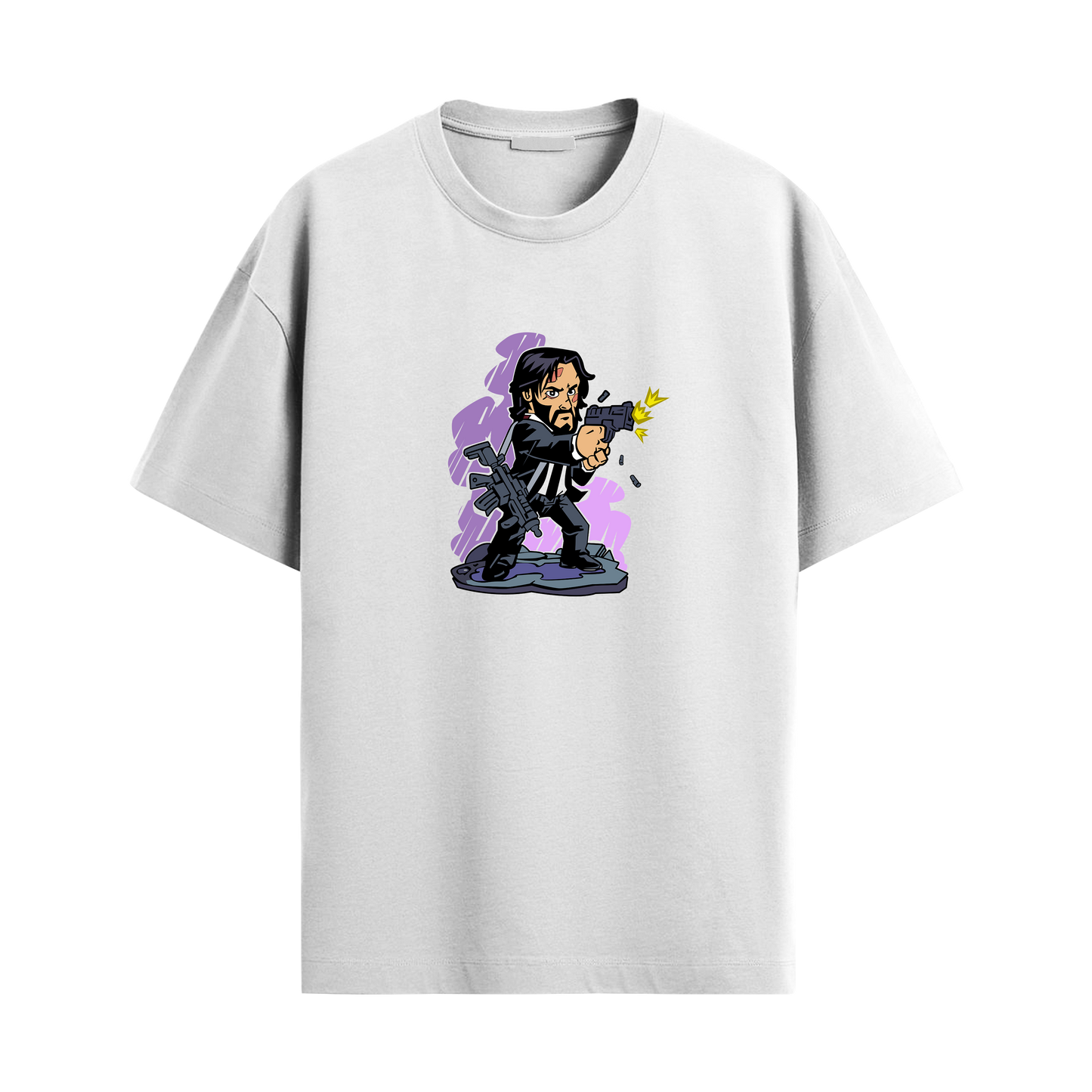 John Wick - White Oversized Tshirt