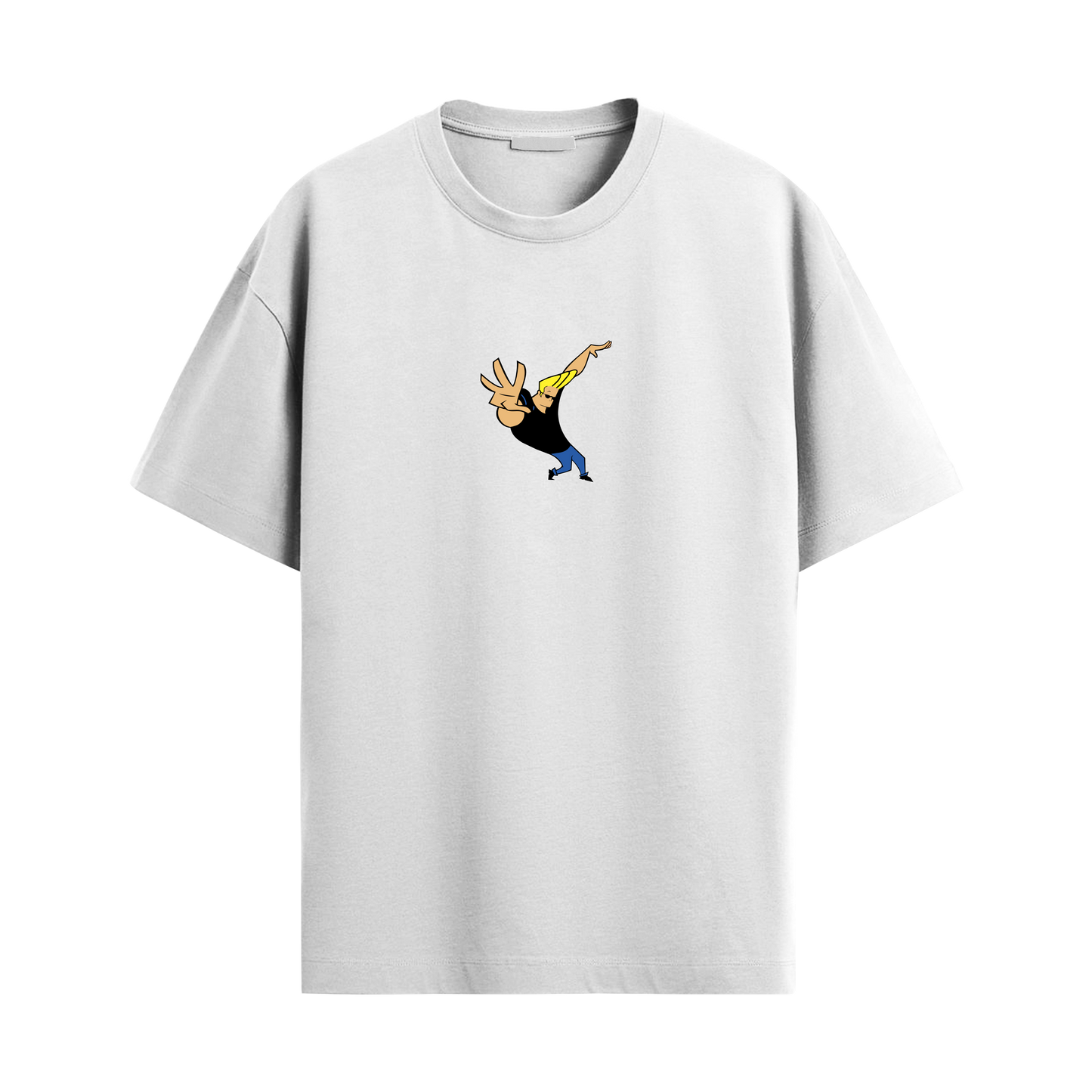Johny Bravo - White Oversized Tshirt
