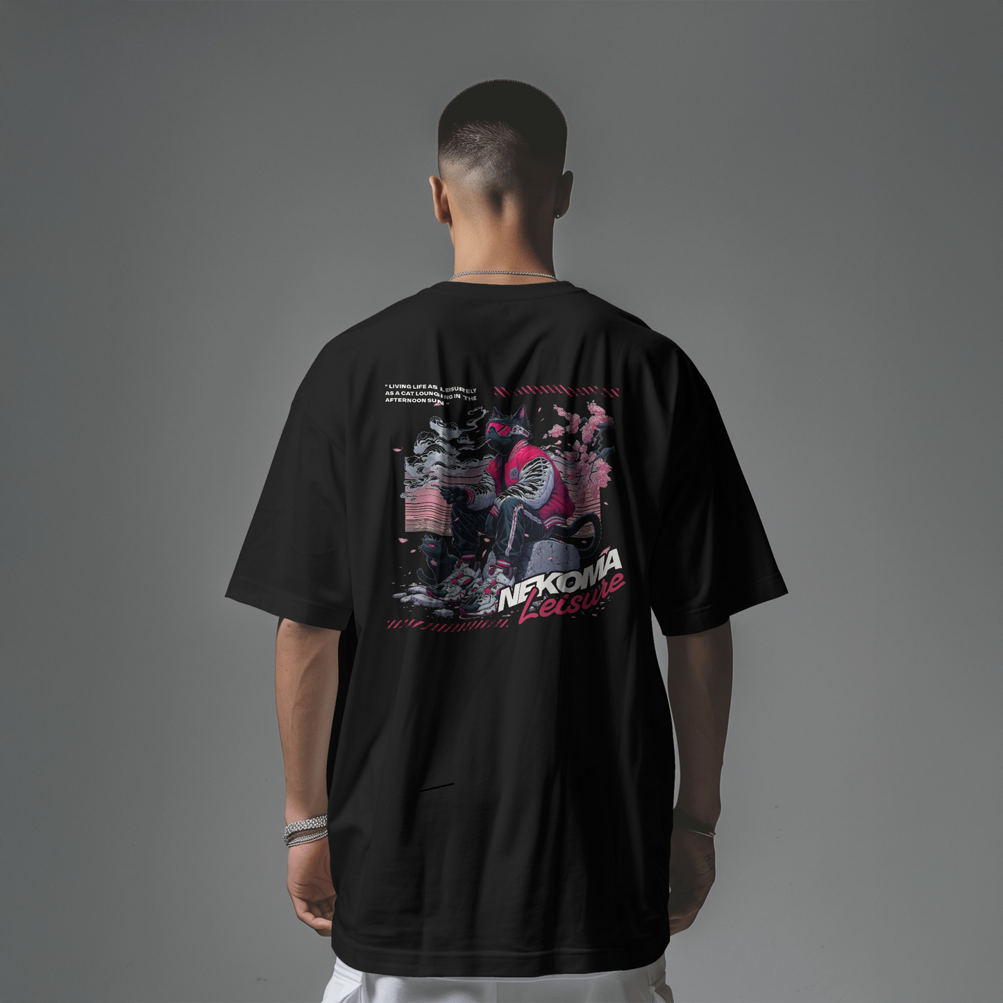 Nekoma - Black Oversized Tshirt
