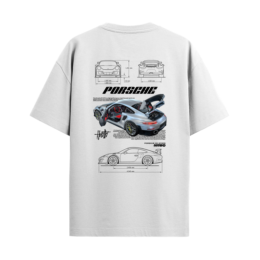 Porsche - White Oversized Tshirt