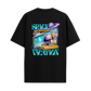 Space Vacation - Black Oversized Tshirt
