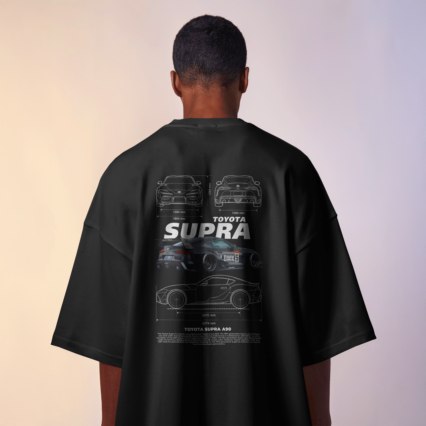 Supra Black - Black Oversized Tshirt